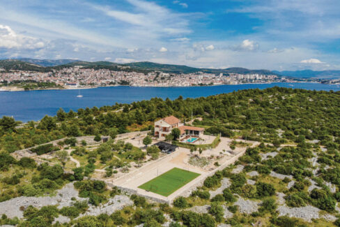 Außergewöhnliches Steinhaus Sibenik Stadtblick